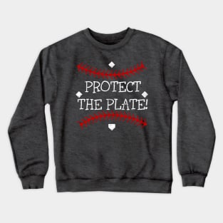 Vintage Baseball Softball Protect the Plate Crewneck Sweatshirt